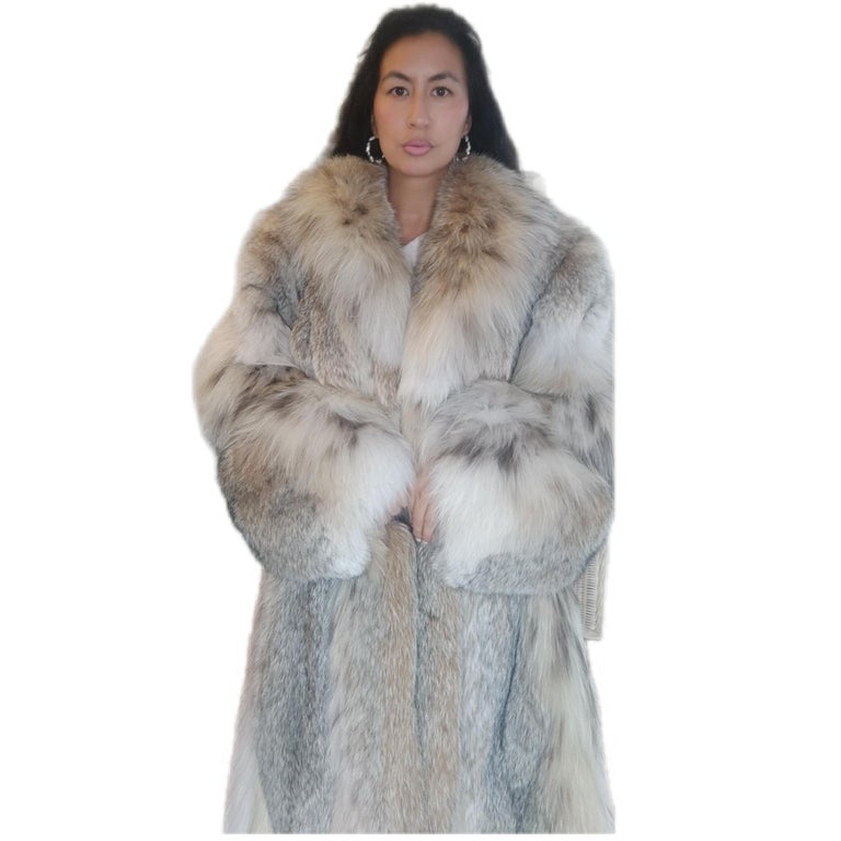 Lightweight Canadian lynx fur coat size 20 L ~no duties