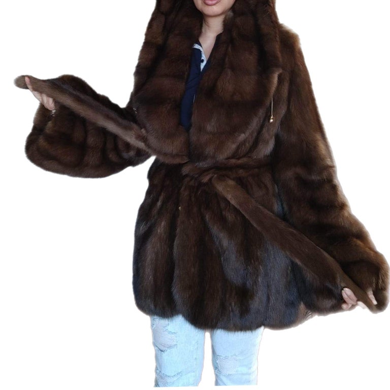 Brand new Holt Renfrew Russian Sable fur coat size 14 tags 55000$ ~no duties