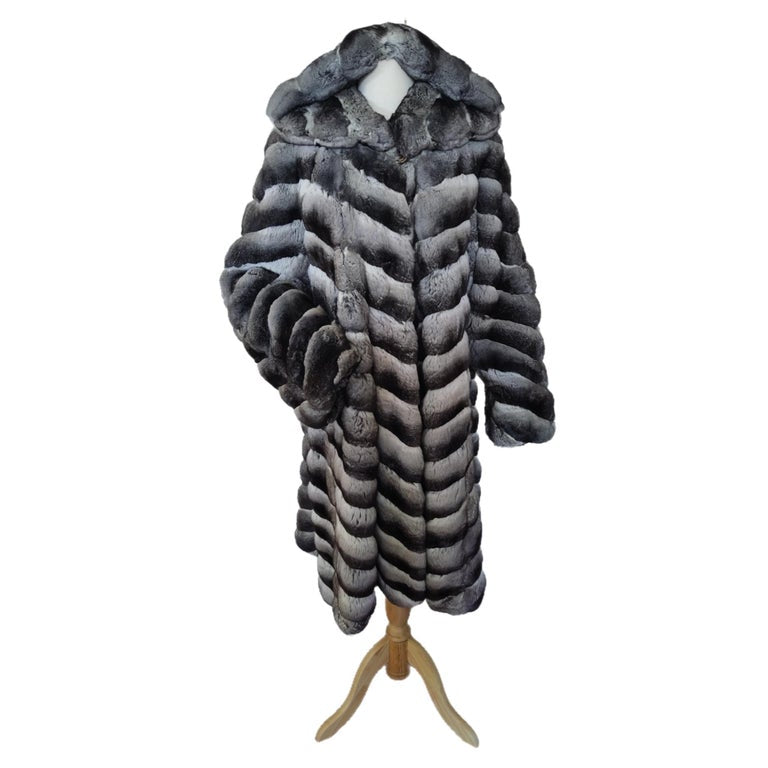 Birger Christensen Empress Chinchilla Fur Coat 18-24/XXL