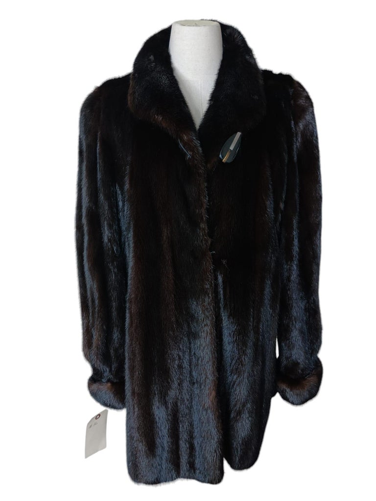 Birger Christensen Ranch Mink Fur Stroller Coat (Size 14-16 M/L) ~no duties