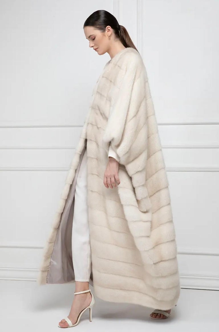 Pearl Mink Fur oversized coat size fits 12-16