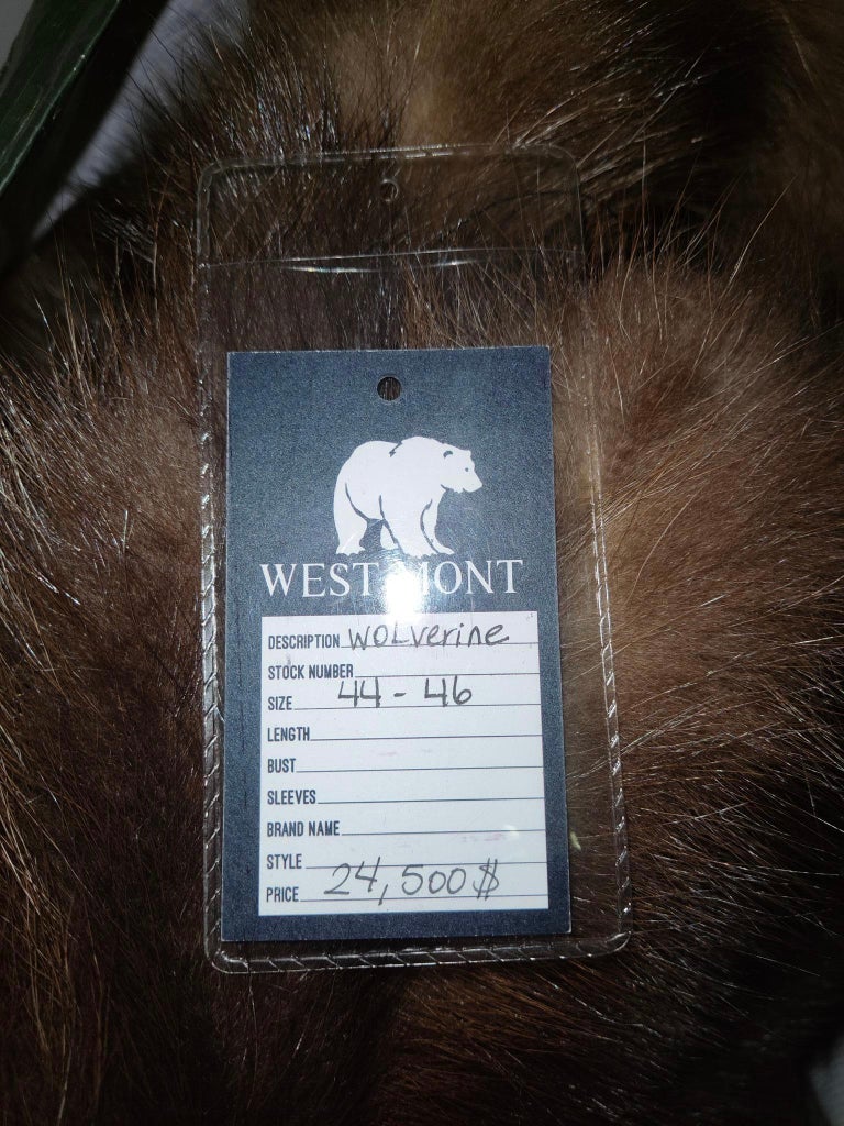Wolverine fur Fur bomber Coat 44-46 men's L ~no duties