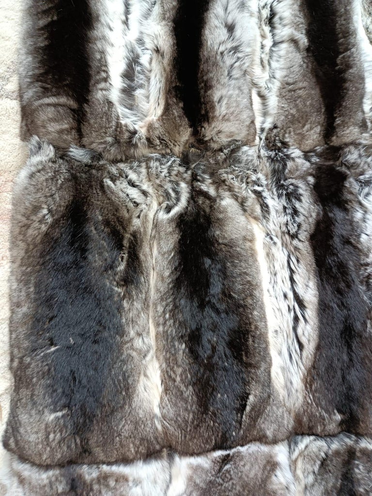 Brand New Chinchilla Fur Blanket (Size 40"x60") Loro Piana ~no duties