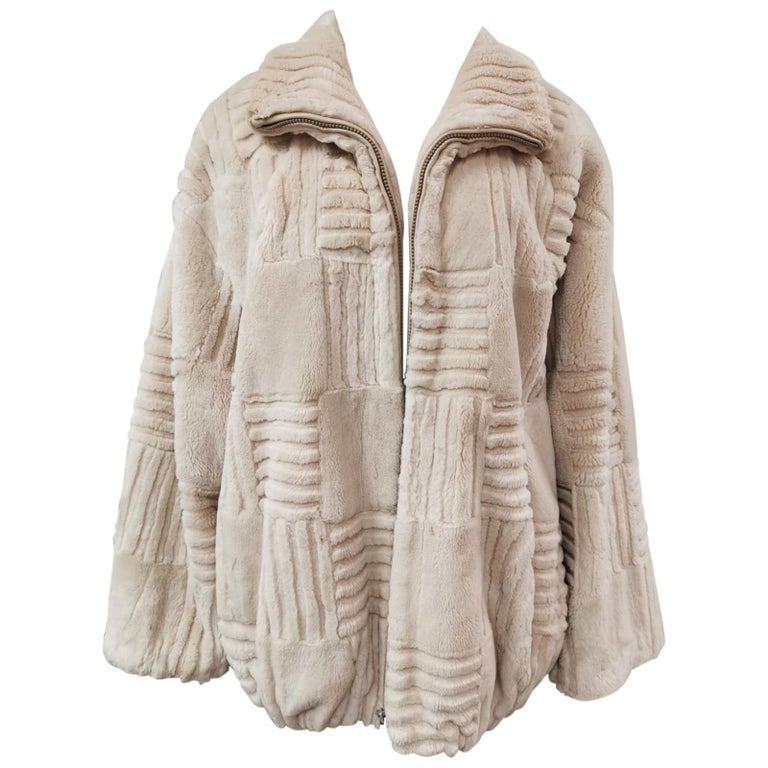 sheared beaver fur coat size 16
