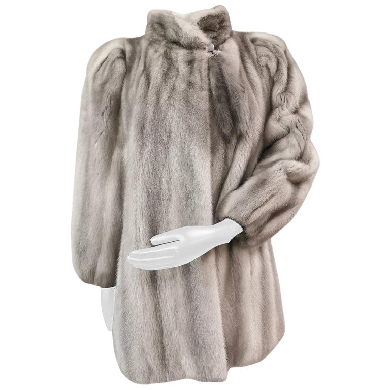 Sapphire Mink Fur Coat size 12 ~no duties