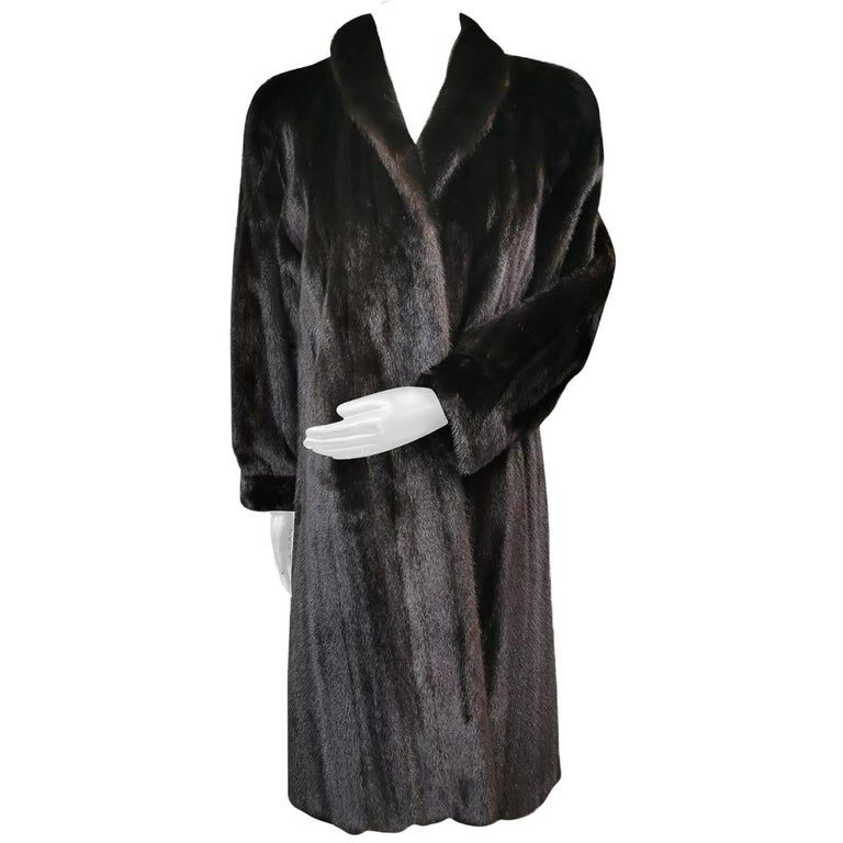 269 black diamond mink fur coat size 10 ~no duties