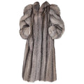 Raccoon fur coat with silver fox trim and sleeves size 8-10 ~no duties
