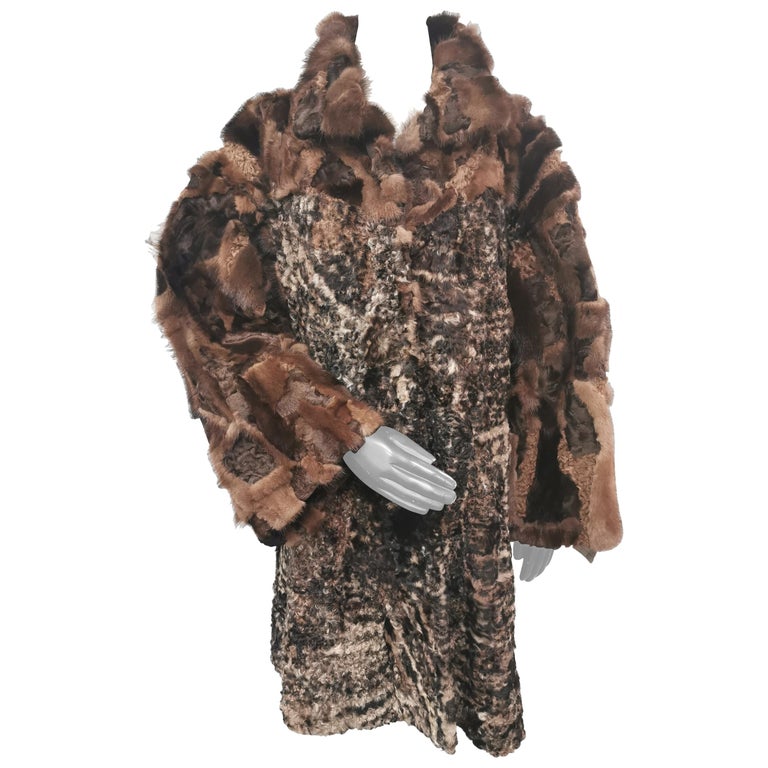 Brand new Vintage Gianfranco Ferre mix lamb mink Fur (16/L) ~no duties