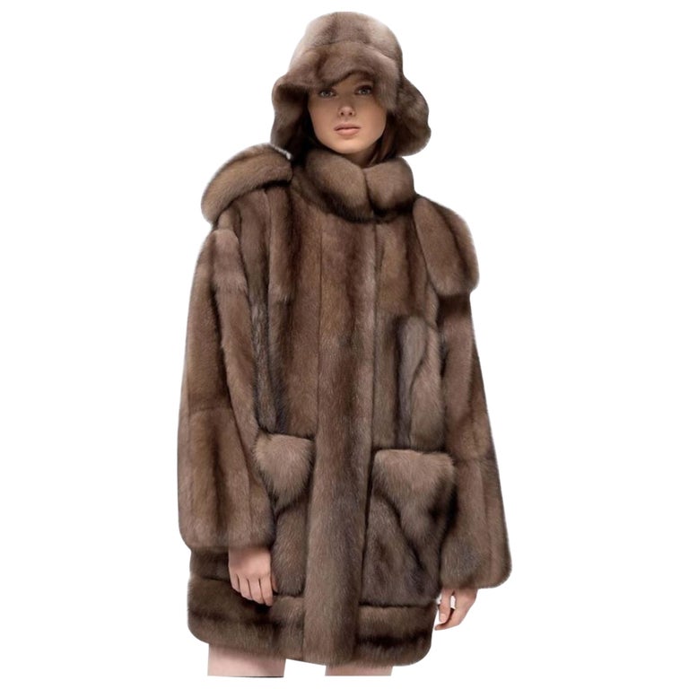 Brand new sable fur coat size M