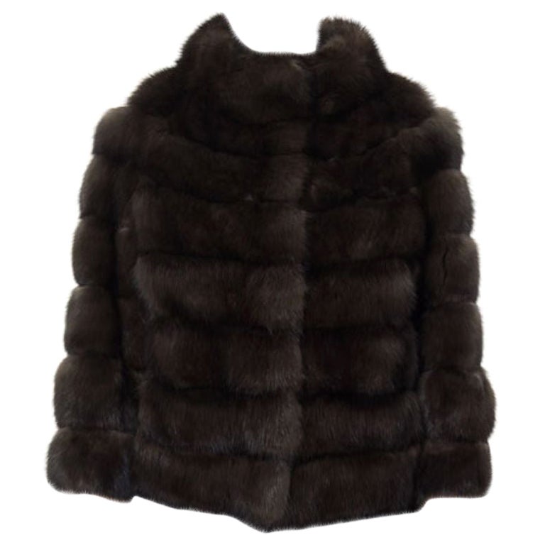 Horizontal Russian Sable Stand-Collar Jacket size XS