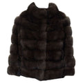 Horizontal Russian Sable Stand-Collar Jacket size XS