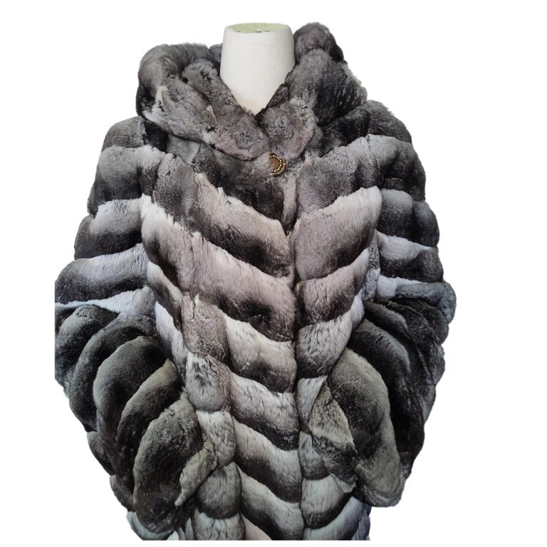 Birger Christensen Empress Chinchilla Fur Coat 18-24/XXL