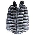 Brand new Unisex Chinchilla fur Fur bomber Coat 44 men's 16 L ~no duties