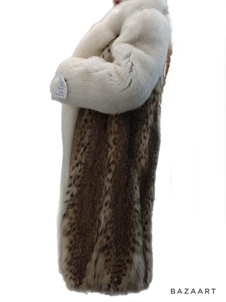 Brand new lynx fur coat size with hood 14 L ~no duties