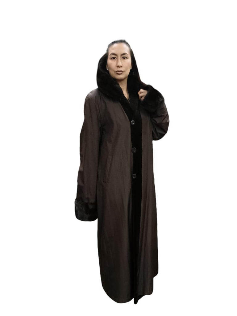 Christian Dior sheared female Mink Fur Coat reversible size 16 ~no duties