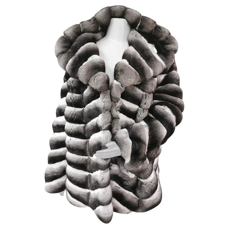 Brand new Unisex Chinchilla Fur Coat 24 2XL ~no duties