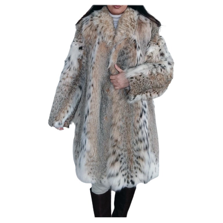 Brand new lightweight lynx fur coat size 14 L ~no duties