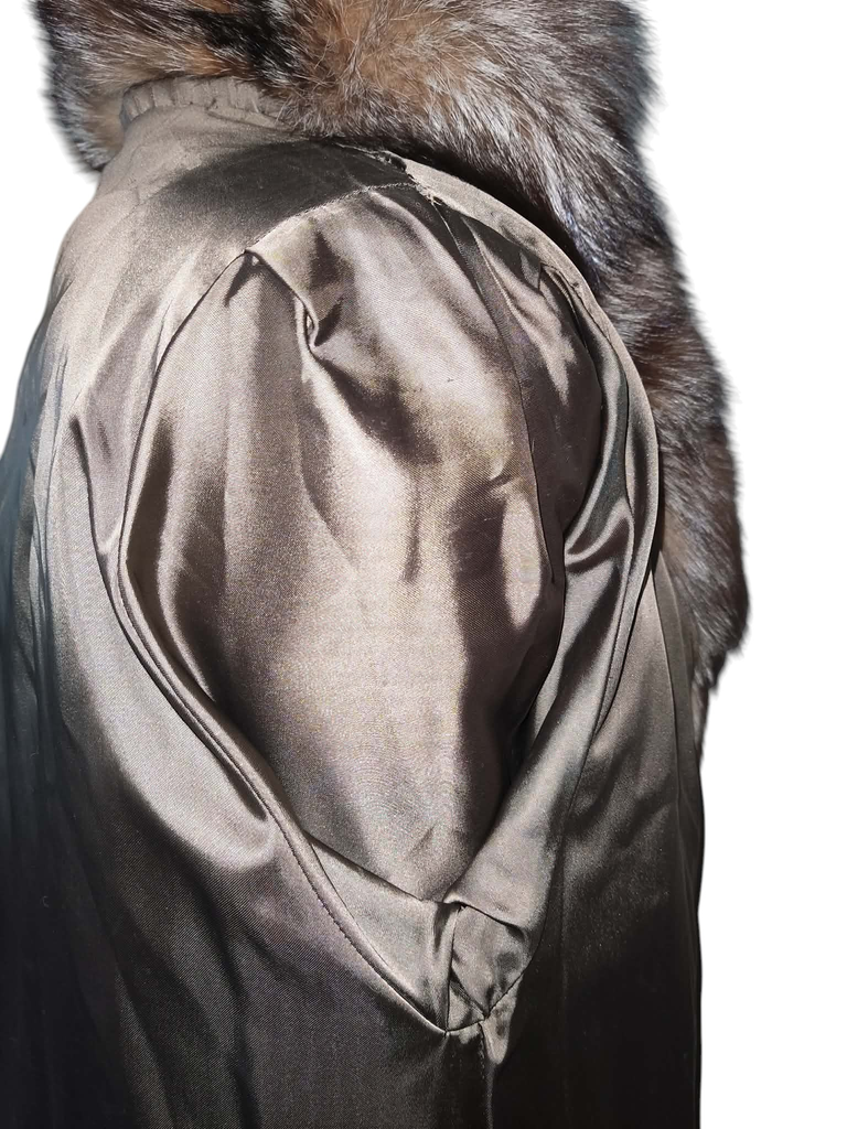 Unused Vintage Crystal fox fur coat 8/M ~no duties