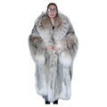 lightweight Canadian lynx fur coat with detachable hood size 12/L ~no duties