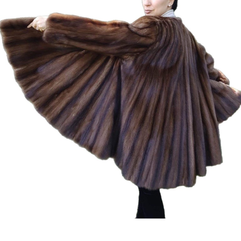 Birger Christensen Demi Buff Wide Sweep Mink Fur Coat (24/XXL) ~no duties