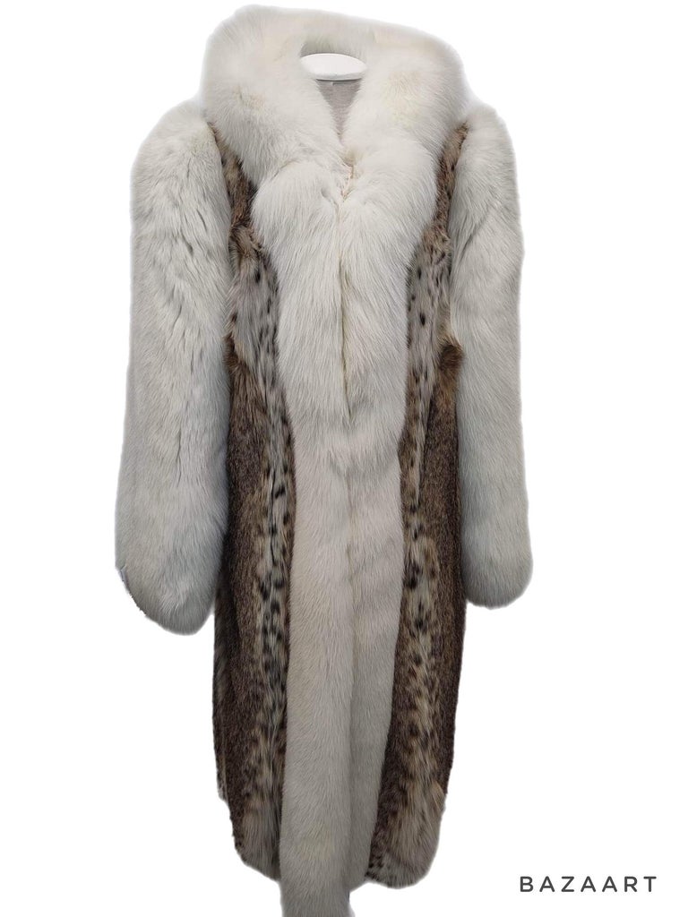 Brand new lynx fur coat size with hood 14 L ~no duties