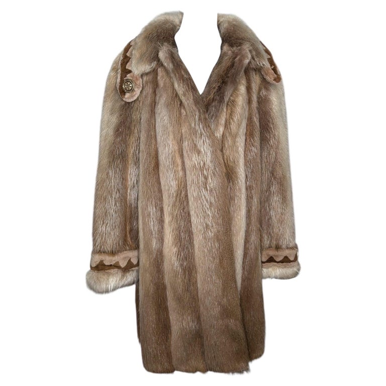 Brand new natural beaver Fur Coat (Size 12/L) ~no duties