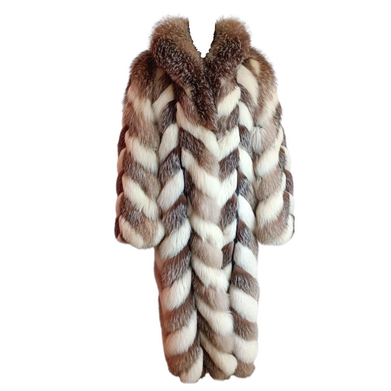 Mint Christian Dior sectional fox fur coat 10/M ~no duties