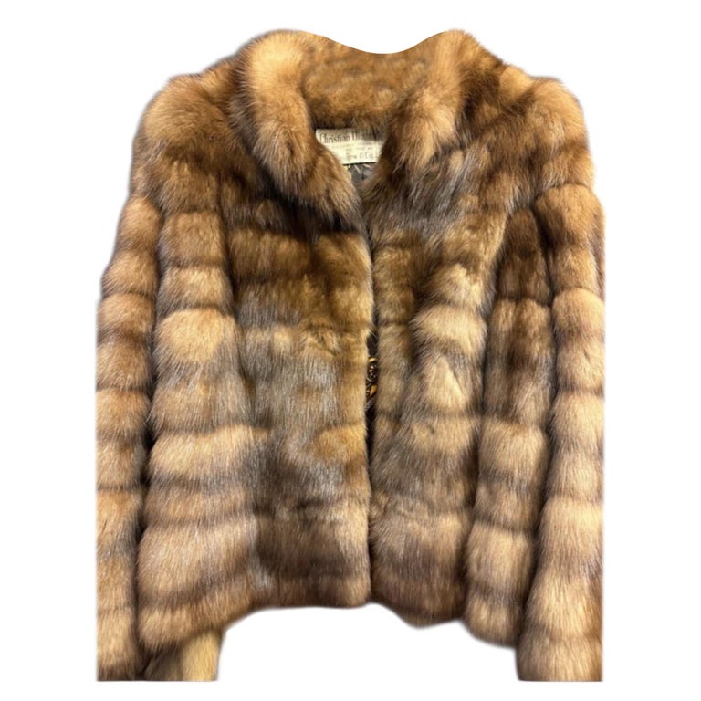 Vintage horizontal Christian Dior sable fur coat jacket ~no duties