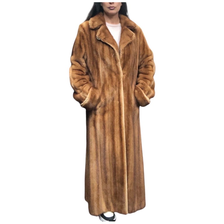 Brand new Jean Crissan whiskey female mink fur coat 8-10/M ~no duties