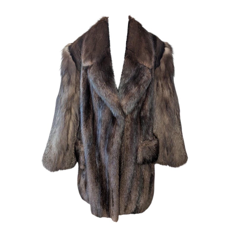 819 unisex mink fur jacket men’s 38/ S or 12/L women