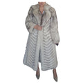 Vintage chevron Norwegian fox fur coat 4-6 ~no duties