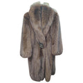 Brand new shadow chocolate fox fur coat size 10/ M ~no duties