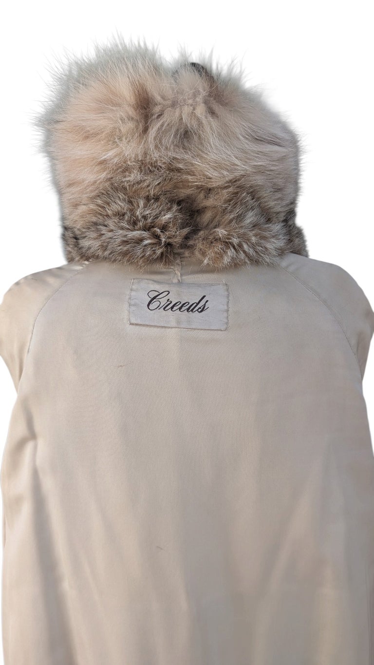 Creed Mint Canadian lynx fur peacoat coat M/10 ~no duties