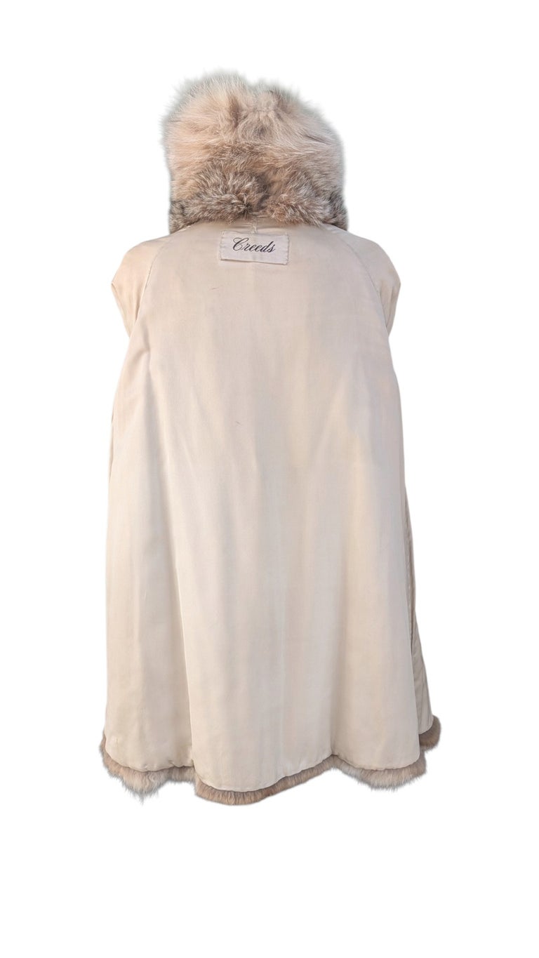 Creed Mint Canadian lynx fur peacoat coat M/10 ~no duties