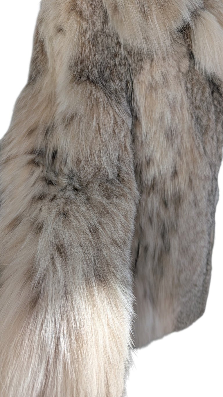 Creed Mint Canadian lynx fur peacoat coat M/10 ~no duties