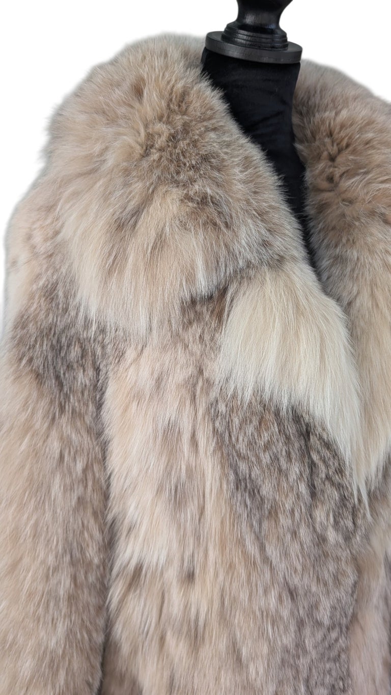 Creed Mint Canadian lynx fur peacoat coat M/10 ~no duties