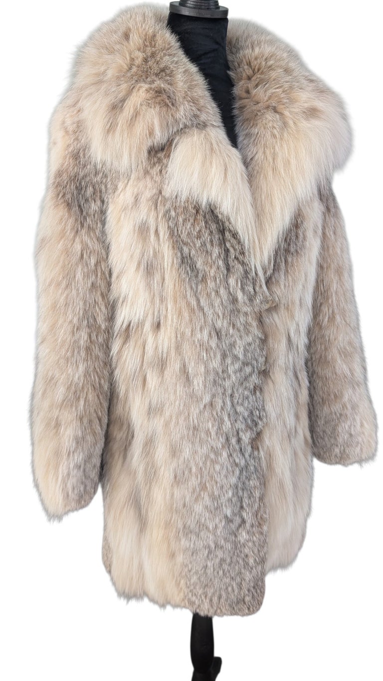 Creed Mint Canadian lynx fur peacoat coat M/10 ~no duties