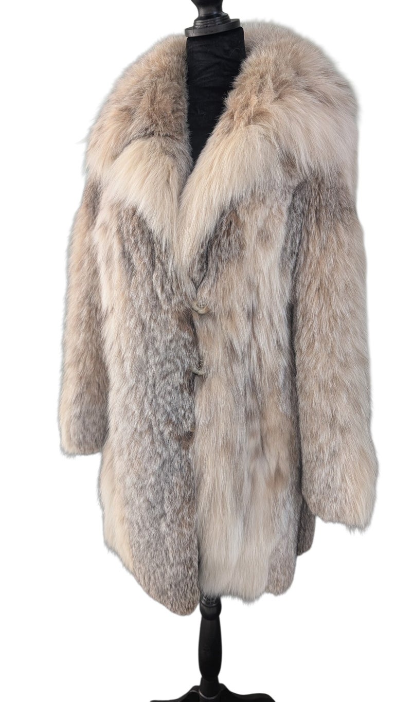 Creed Mint Canadian lynx fur peacoat coat M/10 ~no duties