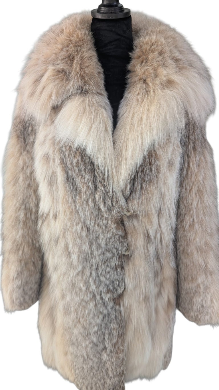 Creed Mint Canadian lynx fur peacoat coat M/10 ~no duties