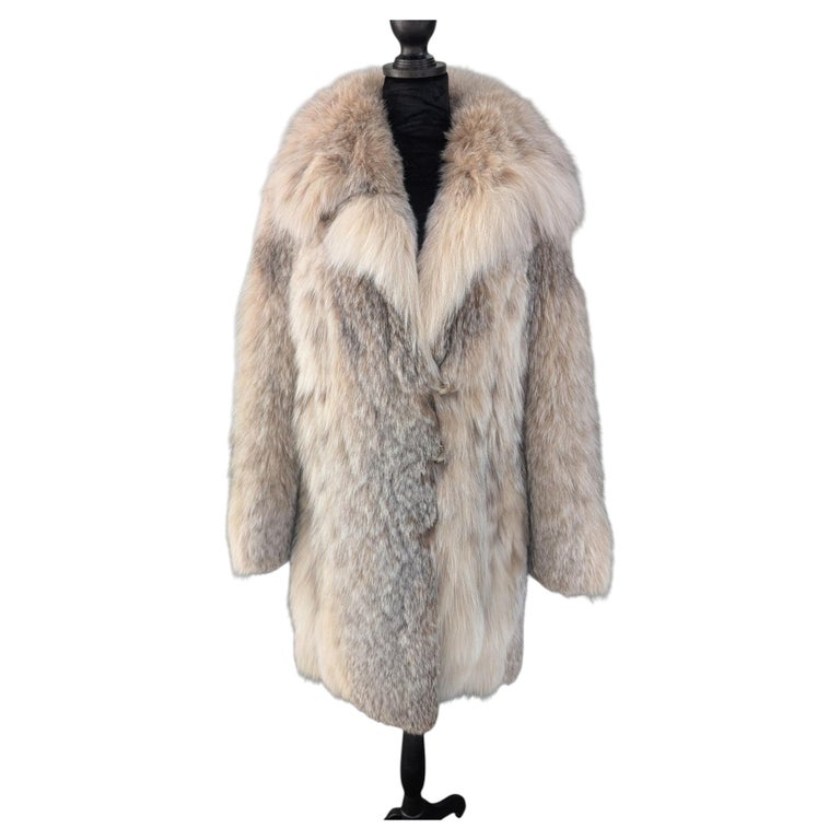 Creed Mint Canadian lynx fur peacoat coat M/10 ~no duties