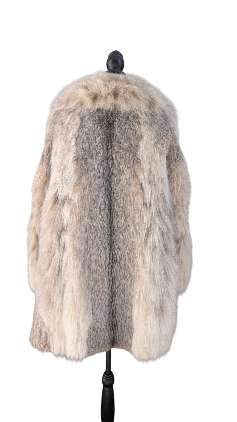 Creed Mint Canadian lynx fur peacoat coat M/10 ~no duties