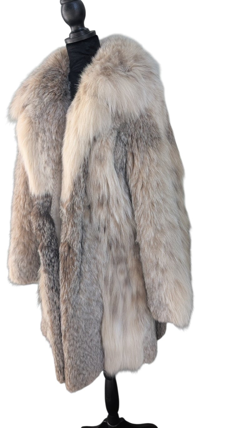 Creed Mint Canadian lynx fur peacoat coat M/10 ~no duties