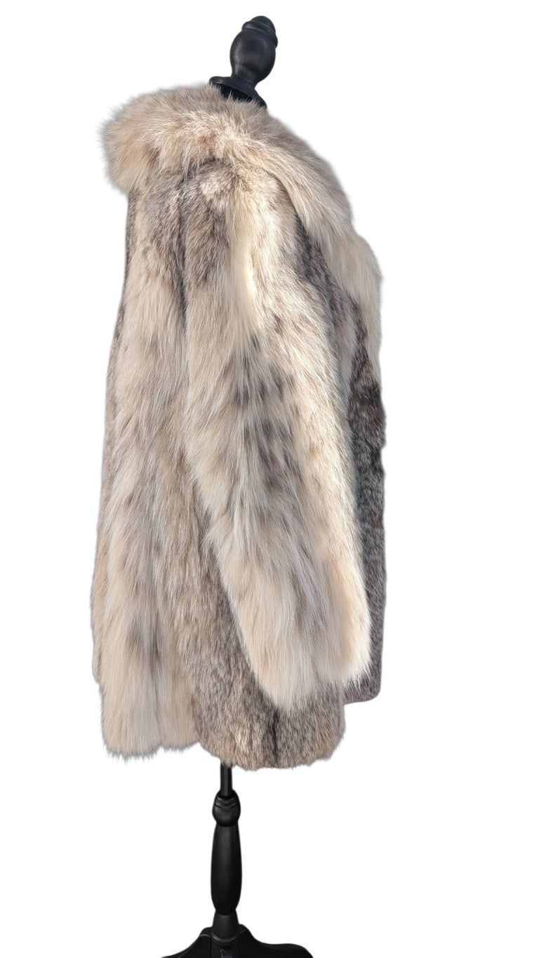 Creed Mint Canadian lynx fur peacoat coat M/10 ~no duties