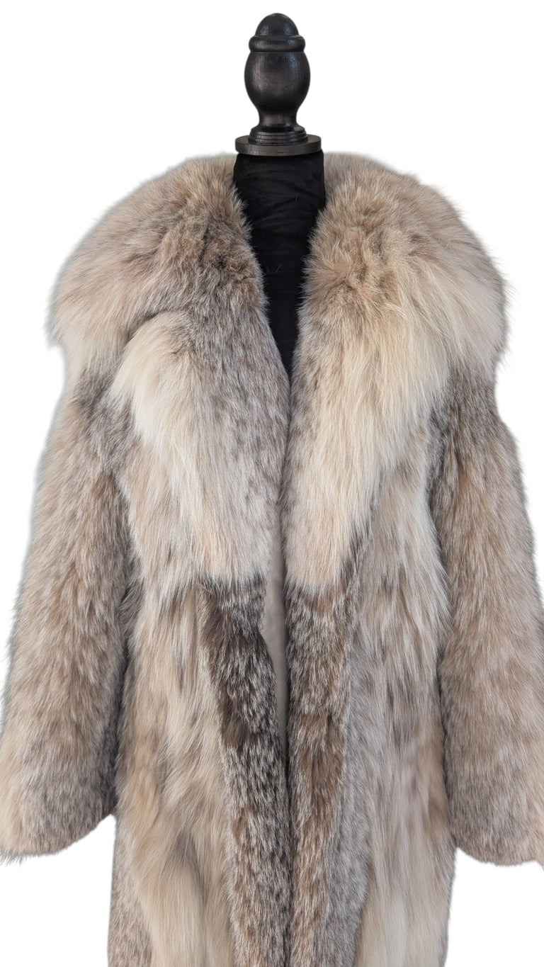 Creed Mint Canadian lynx fur peacoat coat M/10 ~no duties