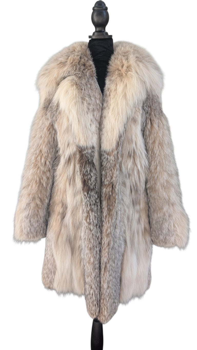 Creed Mint Canadian lynx fur peacoat coat M/10 ~no duties