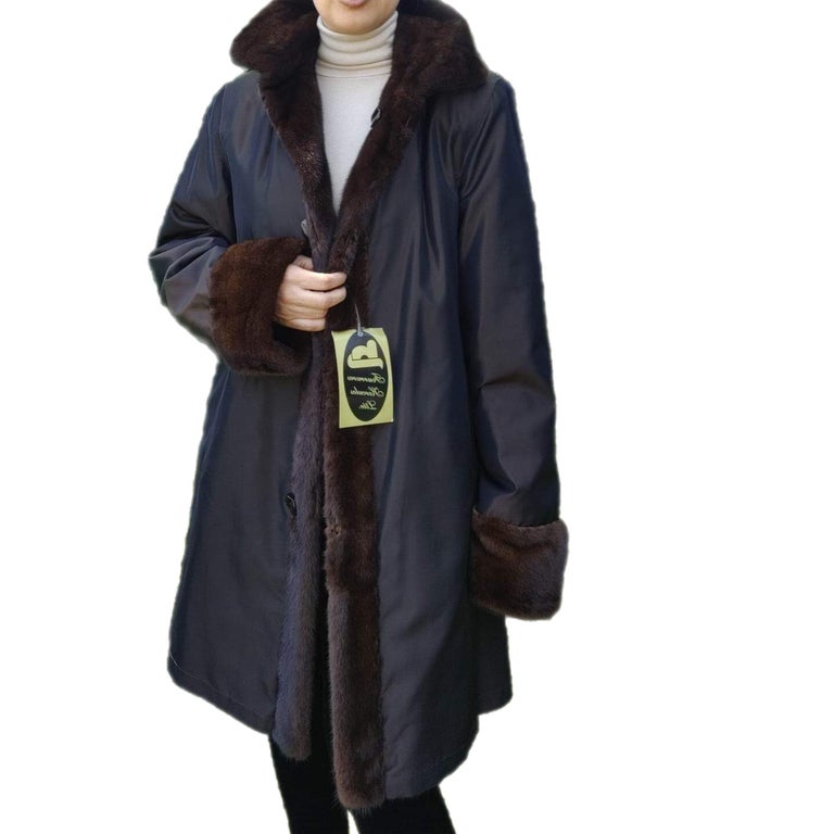 Brand New sheared Mink Fur Coat reversible size 10 (M) ~no duties