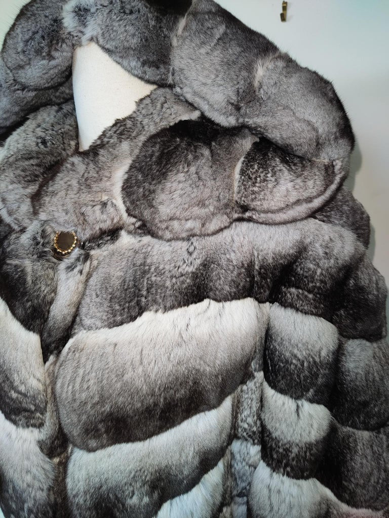 Birger Christensen Empress Chinchilla Fur Coat 18-24/XXL