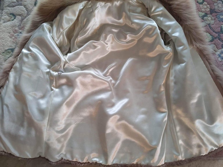 Sheared Beaver Fur Coat with Fur Trim (Size 8-M) ~no duties