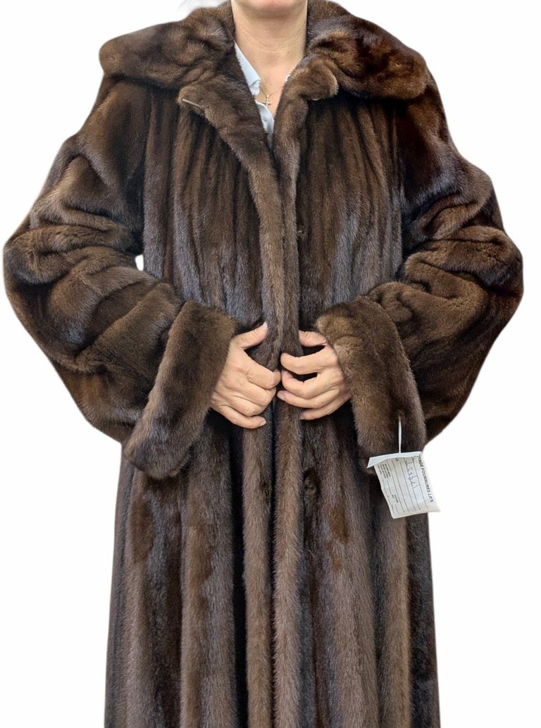 Brand new Louis Feraud demi buff female mink fur coat 18-20/L ~no duties