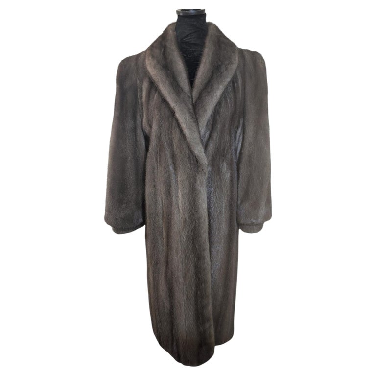 Unused blue Iris mink fur coat 10/M ~no duties